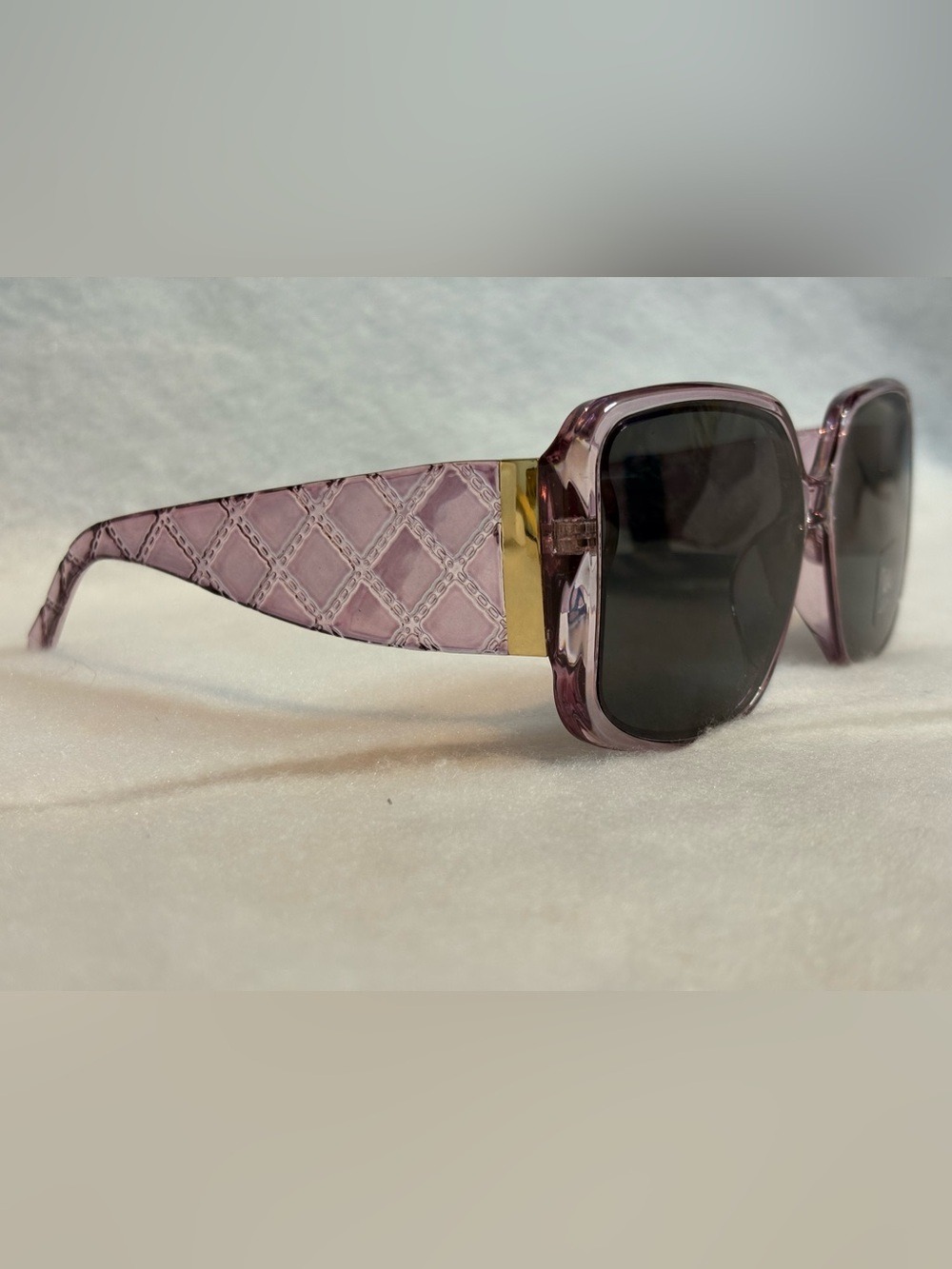 Bob Mackie Oversized Lavender Sunglasses Glam Retro Y2K Rich Mom Chic - Picture 7 of 10